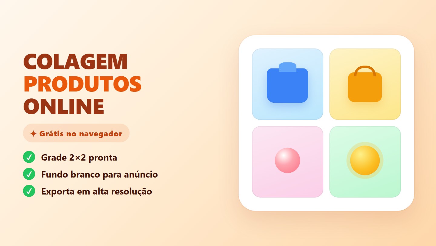 Colagem de produtos online