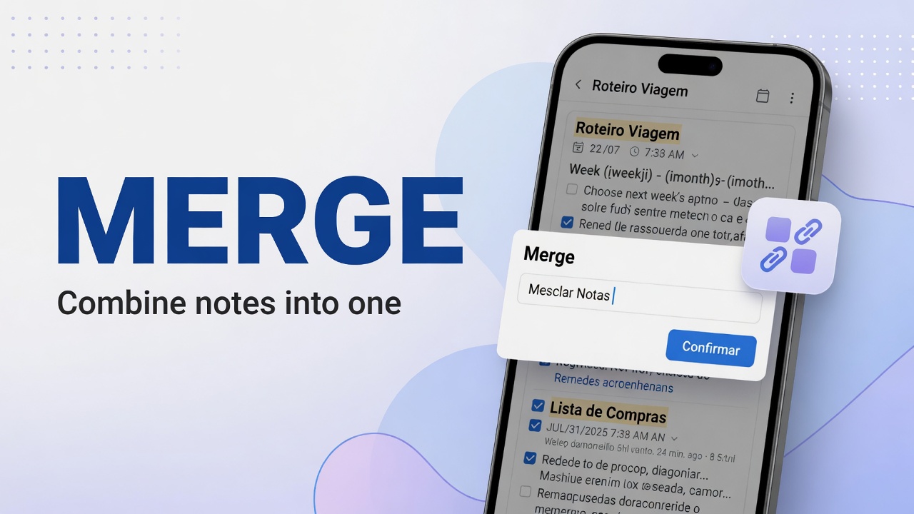 How to merge notes in DicaNote